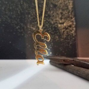 Name necklace. 14k Yellow gold name necklace. UNIQUE necklace. A wonderful gift